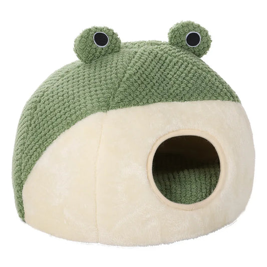 Plush Bubble Velvet New Pet Nest Little Frog Series Cat Nest Warm Dog Nest Autumn and Winter House Nest Pet Supplies Pet House