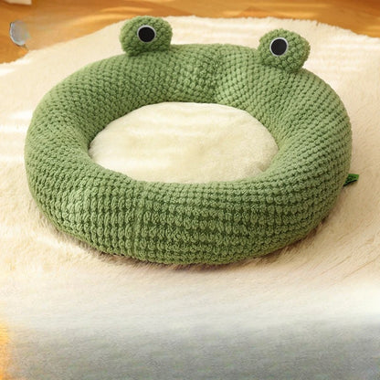 Plush Bubble Velvet New Pet Nest Little Frog Series Cat Nest Warm Dog Nest Autumn and Winter House Nest Pet Supplies Pet House