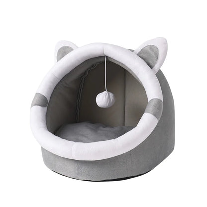 Deep Sleep Cat Bed Warm Cartoon Pet Bed Foldable Removable Washable Pet Sleeping Bed for Small Dog Mat Bag Cave Cattery